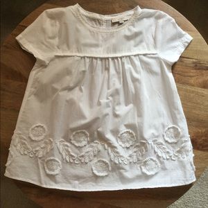 NWOT Loft top with embroidered hem